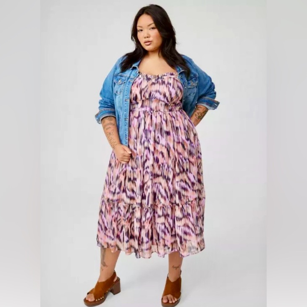 Torrid Midi Chiffon Sleeveless Tiered Dress - Size 2X - NWT! - Picture 7 of 10